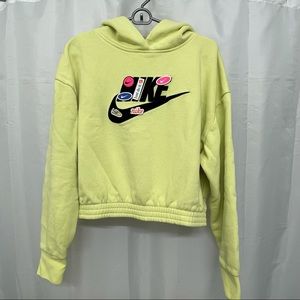 Nike cropped hoodie with removable Velcro decals